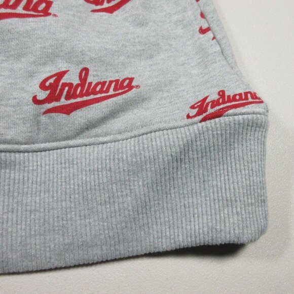 Gen.2  womens IU Indiana Hoosiers AOP Spellout heathered crewneck sweatshirt XL - Picture 6 of 7